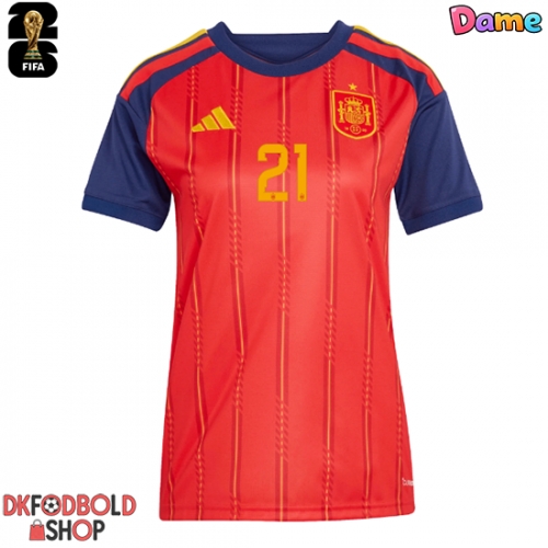 Spanien Mikel Oyarzabal #21 Hjemmebanetrøje Dame VM 2026 Kort ærmer